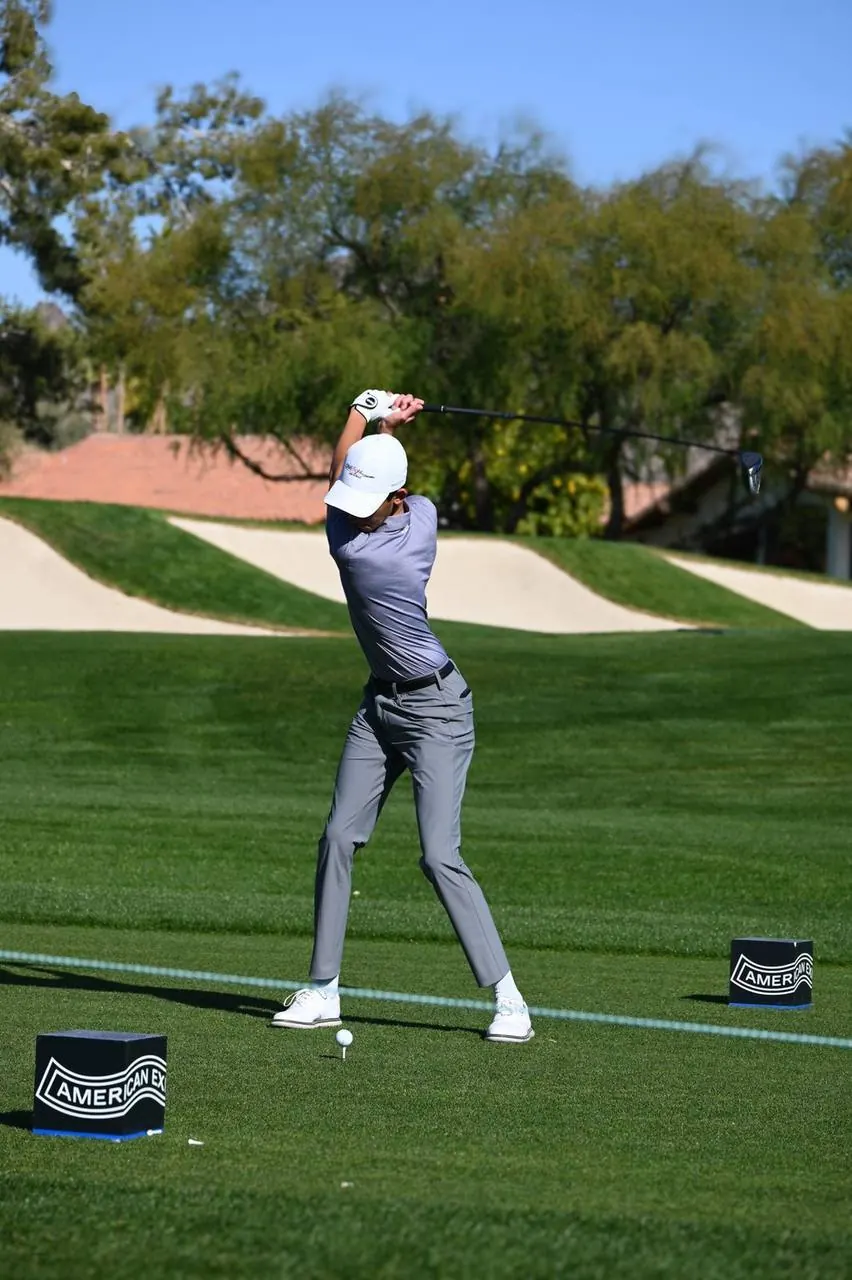 Cameron Rajput teeing off